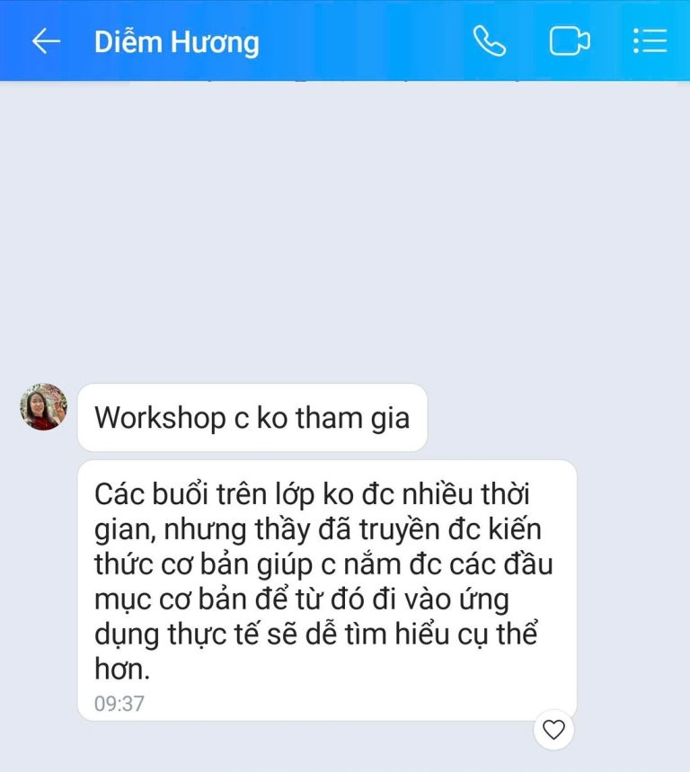Tin nhắn Zalo - học viên GREENTRI chia sẻ cảm nhận về khóa học (17)