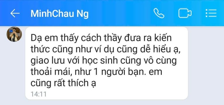 Tin nhắn Zalo - học viên GREENTRI chia sẻ cảm nhận về khóa học (23)