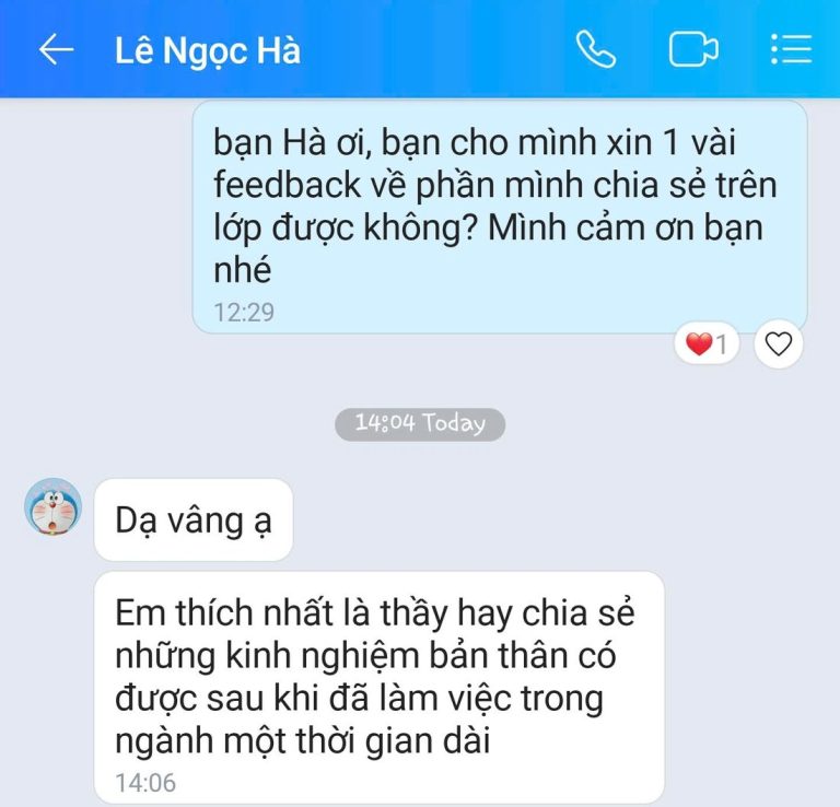 Tin nhắn Zalo - học viên GREENTRI chia sẻ cảm nhận về khóa học (29)