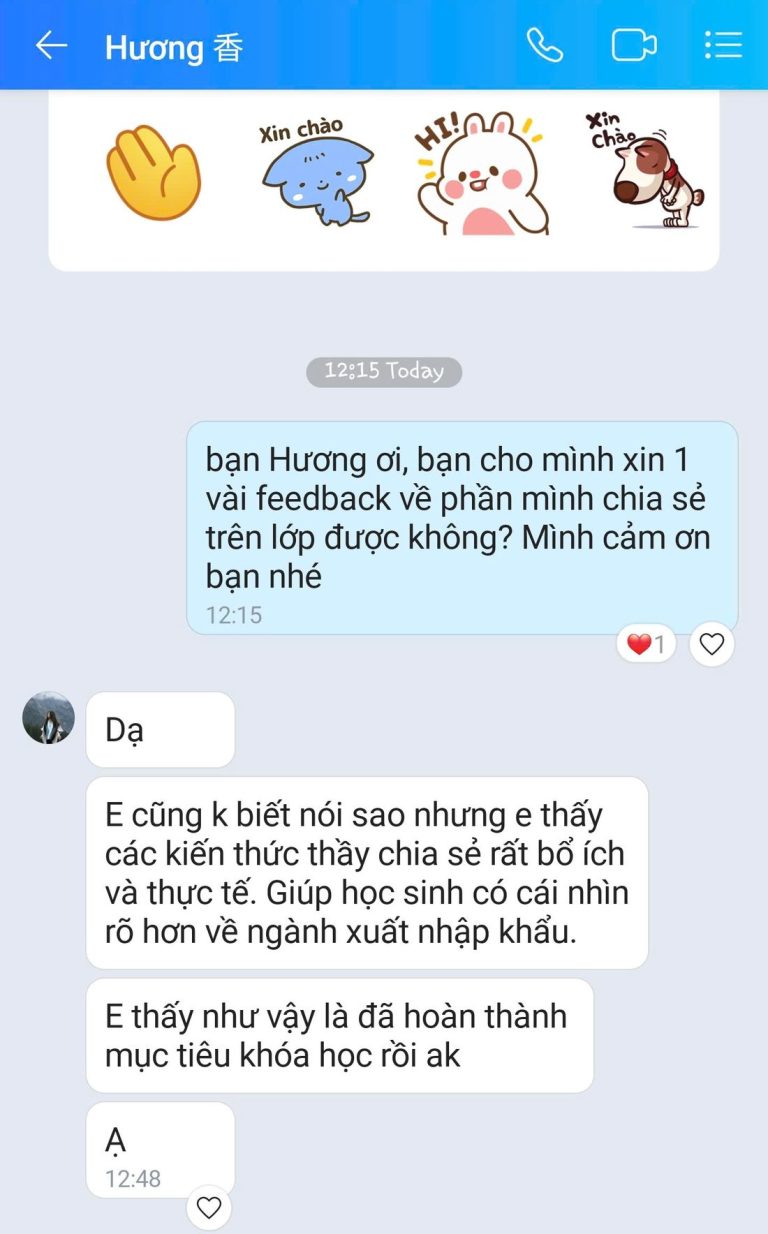 Tin nhắn Zalo - học viên GREENTRI chia sẻ cảm nhận về khóa học (30)