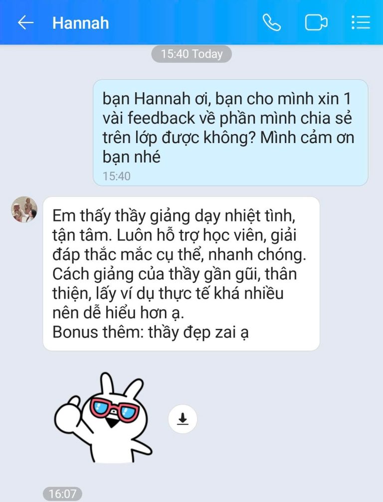 Tin nhắn Zalo - học viên GREENTRI chia sẻ cảm nhận về khóa học (32)