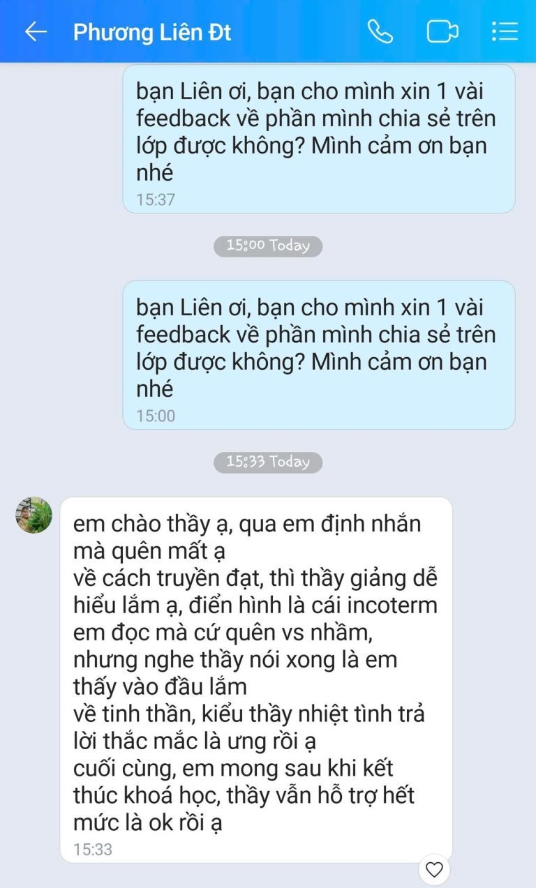 Tin nhắn Zalo - học viên GREENTRI chia sẻ cảm nhận về khóa học (37)